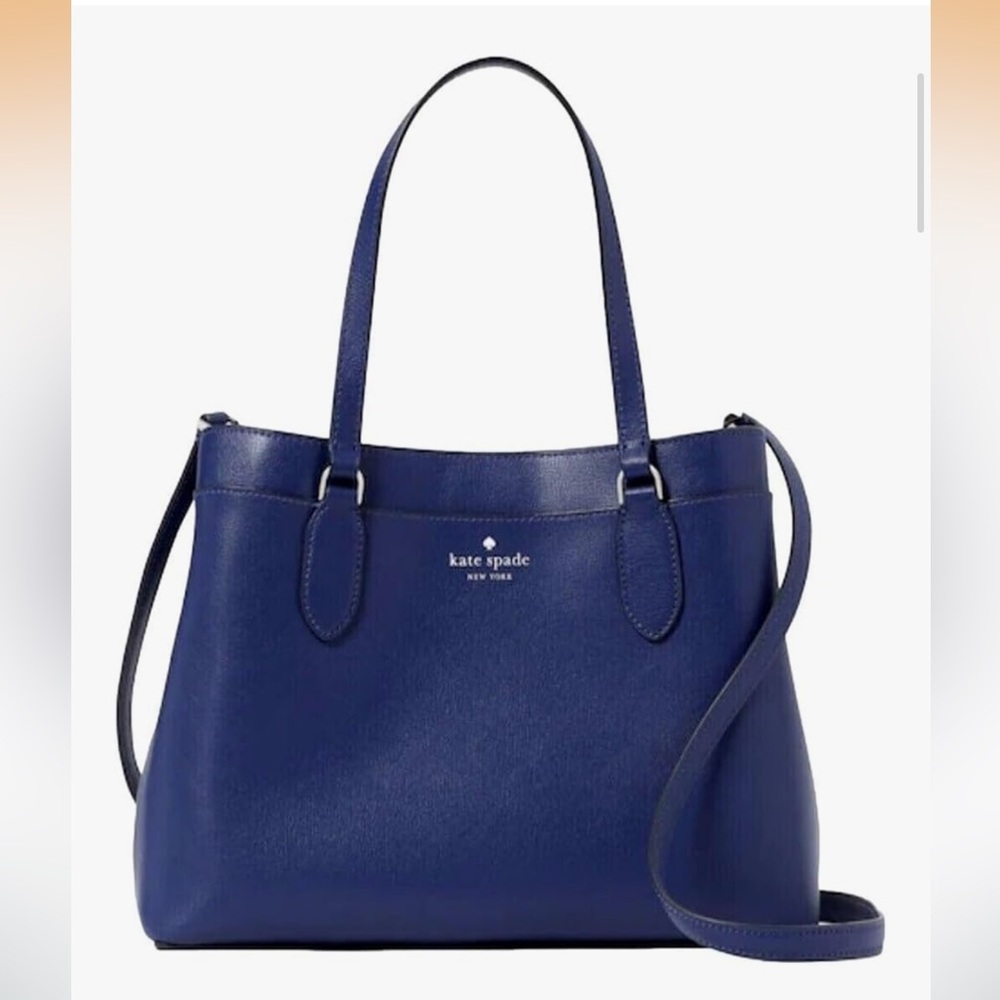 kate spade Navy Leather Satchel ❣️Missing Crossbody Strap❣️I have a guitar strap